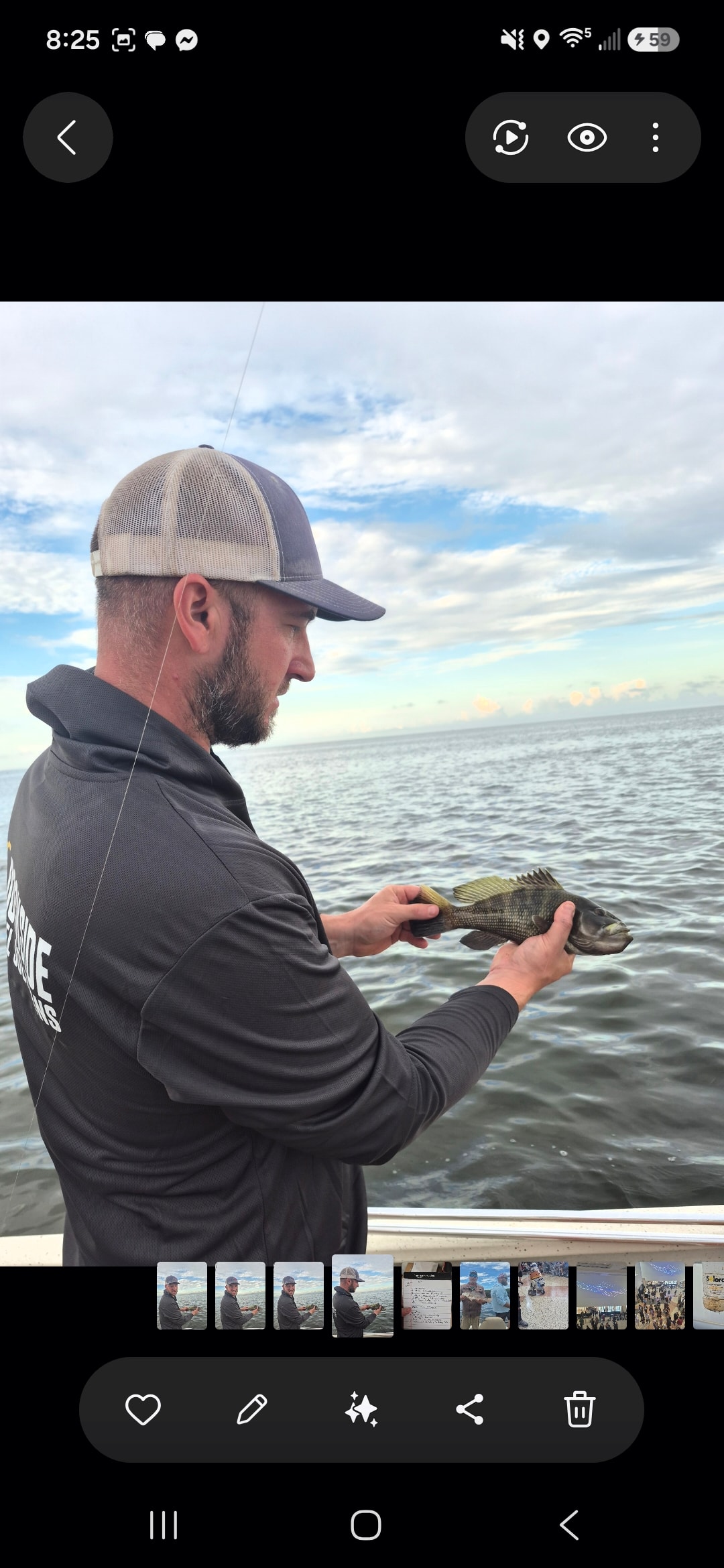 Will with a great catch on the water